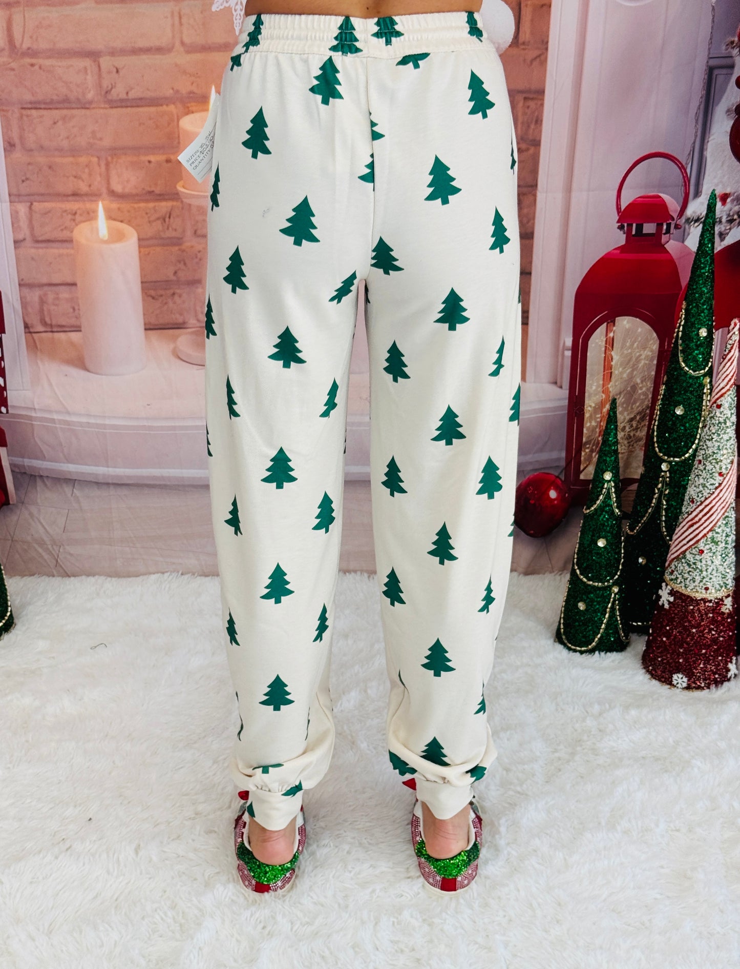 Green Trees Print Pants (Reg. and Plus)