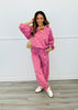 Polka Dot Collared Sweatshirt (Reg.) - 4 Colors