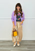 Lavender Button Up Sweater Cardigan (Reg.)