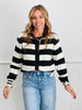Striped Button Up Cardigan (Reg) - 3 Colors