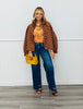 Pumpkin Mesh LS Top (Reg. and Plus)