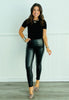 Black Vegan Leather Leggings (Reg & Plus)