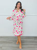 Pretty Lattice Bow Lounge Robe (Reg. and Plus)