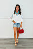 White Embroidered Puff Sleeves Blouse (Reg. and Plus)