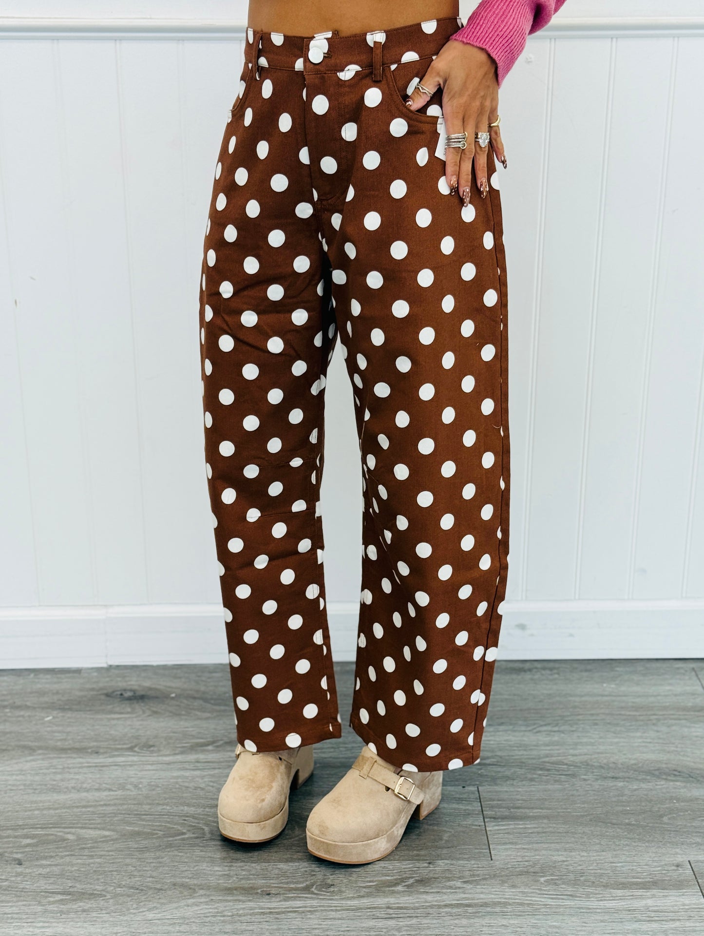 Polka Dot Ankle Pants (Reg & Plus) - 4 Colors
