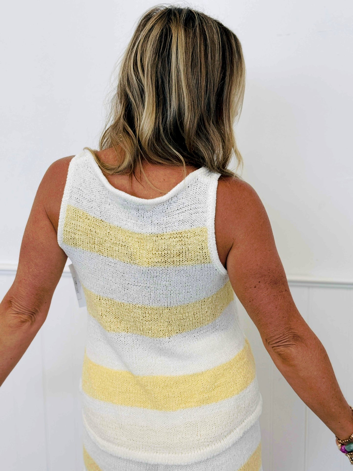 Yellow Striped Tank & Shorts Set (Reg.)