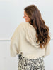 Oatmeal Cashmere Blend Sweater Hoodie Top (Reg.)