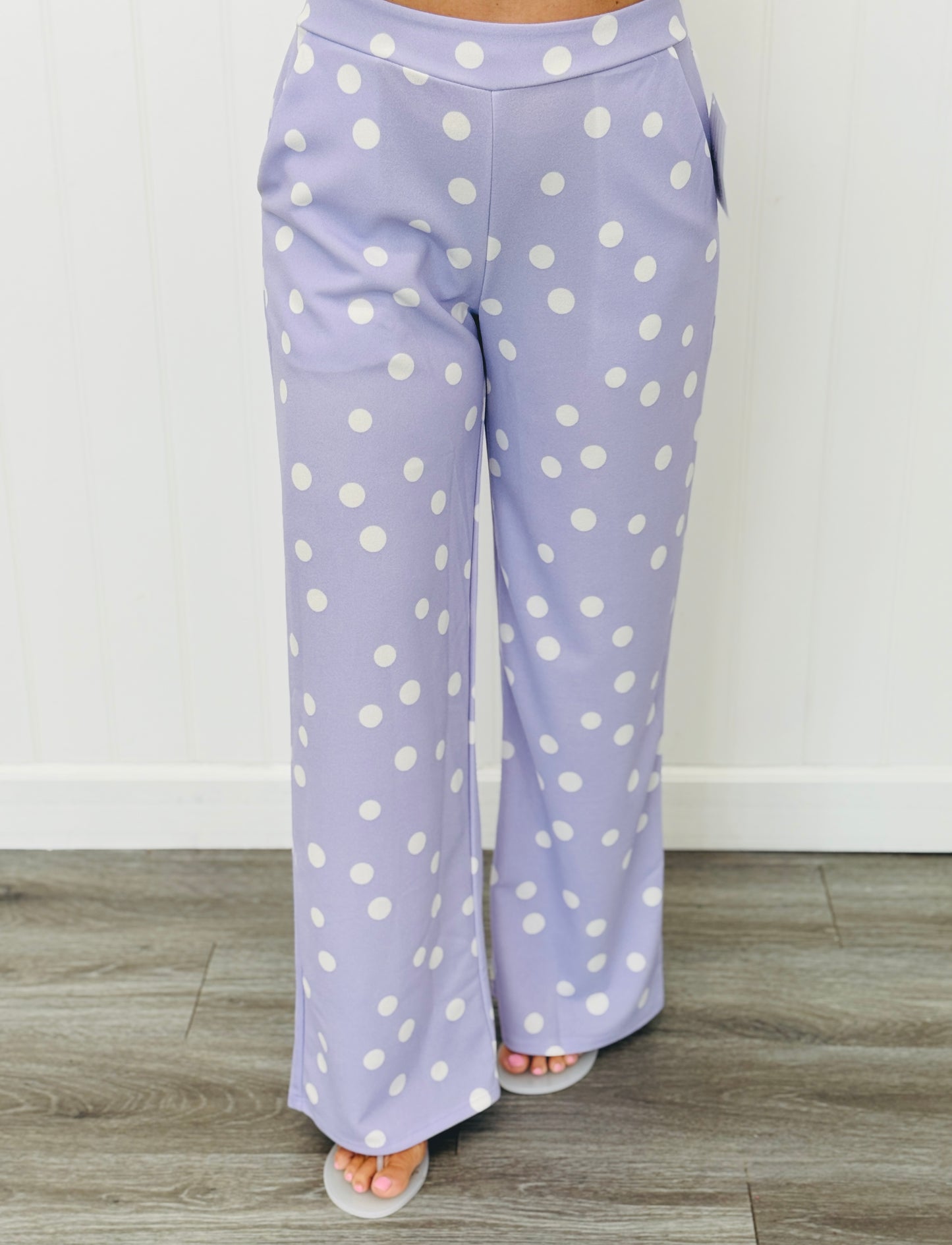 High Waist Polka Dot Pants (Reg & Plus)-6 Colors