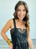 Black Sequin Sheer Cover Up Top (Reg.)