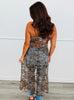 Leopard Floral Mesh Longline Top (Reg. and Plus)