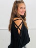 Black Cut Out Turtleneck Sweater Top (Reg.)