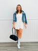 White Twill Too Cute Skort Romper (Reg)