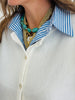 Blue & White Stripe Corporate Collar (One Size)