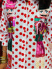 Queen Of Sparkles  Red & White Polka Dot Metallic Nutcracker Dress (Reg. and Plus)