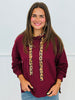 Contrast Animal Print Hoodie Sweatshirt (Reg.) - 2 Colors