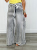 Striped Wide Leg Pants (Reg & Plus)-2 Colors