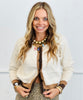 Ivory/Brown Two Tone Button Up Jacket (Reg.)