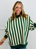 Hunter/Ivory Merry or Stripe Reversible Sweatshirt (Reg.)