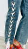 Denim Blue Lace Up Side Pants (Reg.)