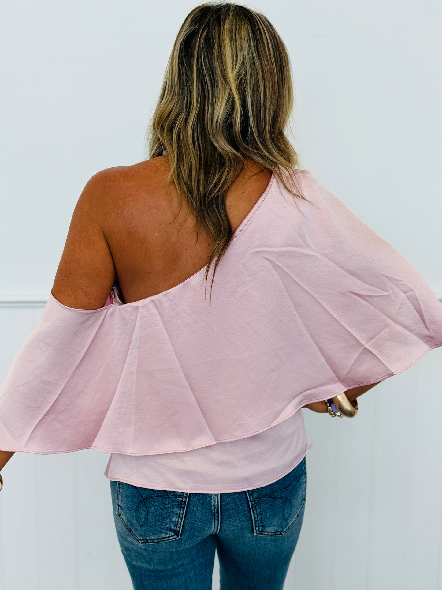 Off Shoulder Cape Top (Reg.)-2 Colors