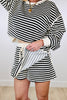 Black Stripe Knit Skort (Reg.)