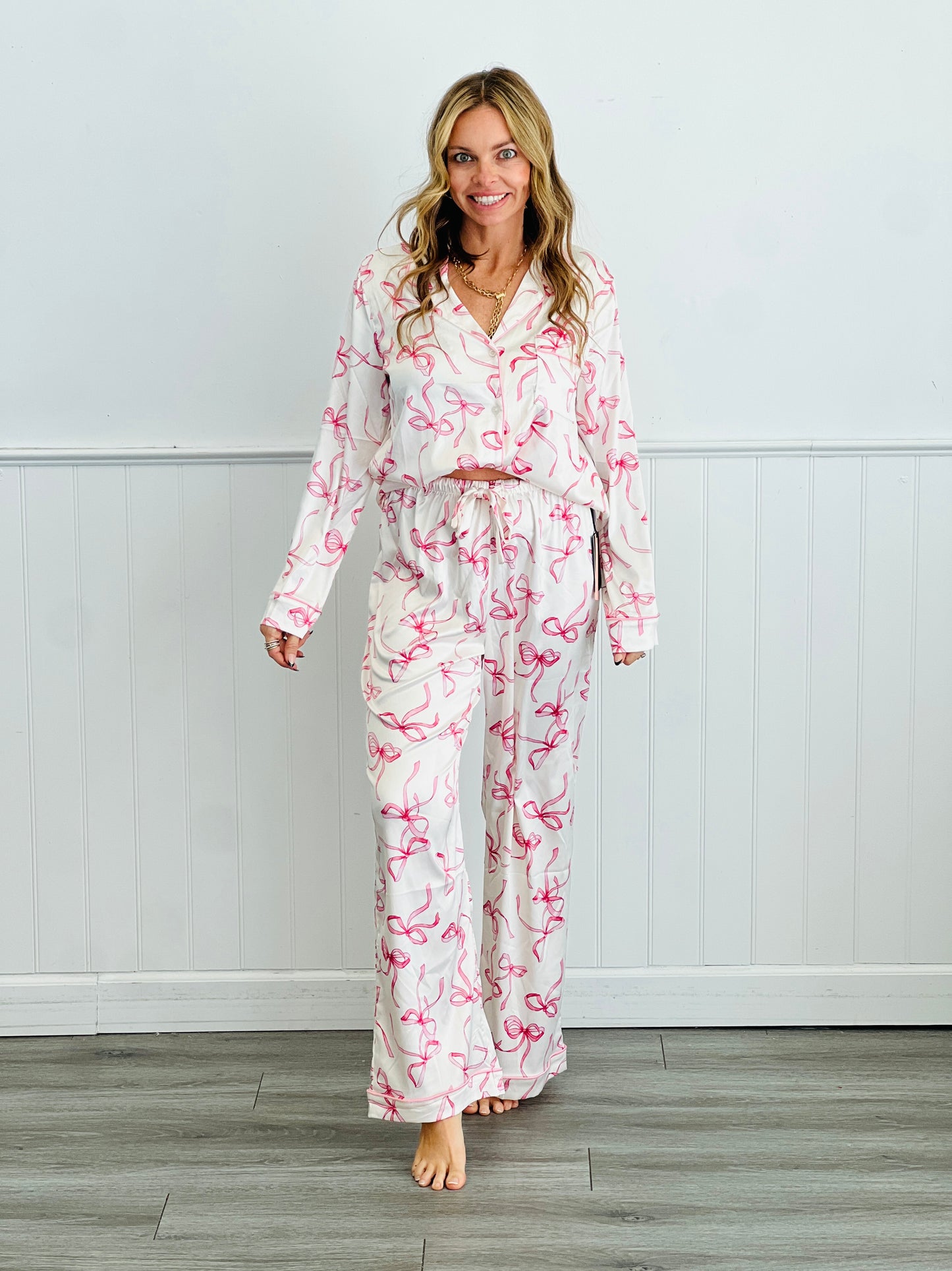 Bow Printed Pajama Pants (Reg.) - 2 Colors