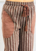 Washed Brown Striped Sweatshirt & Pants Set (Reg & Plus)