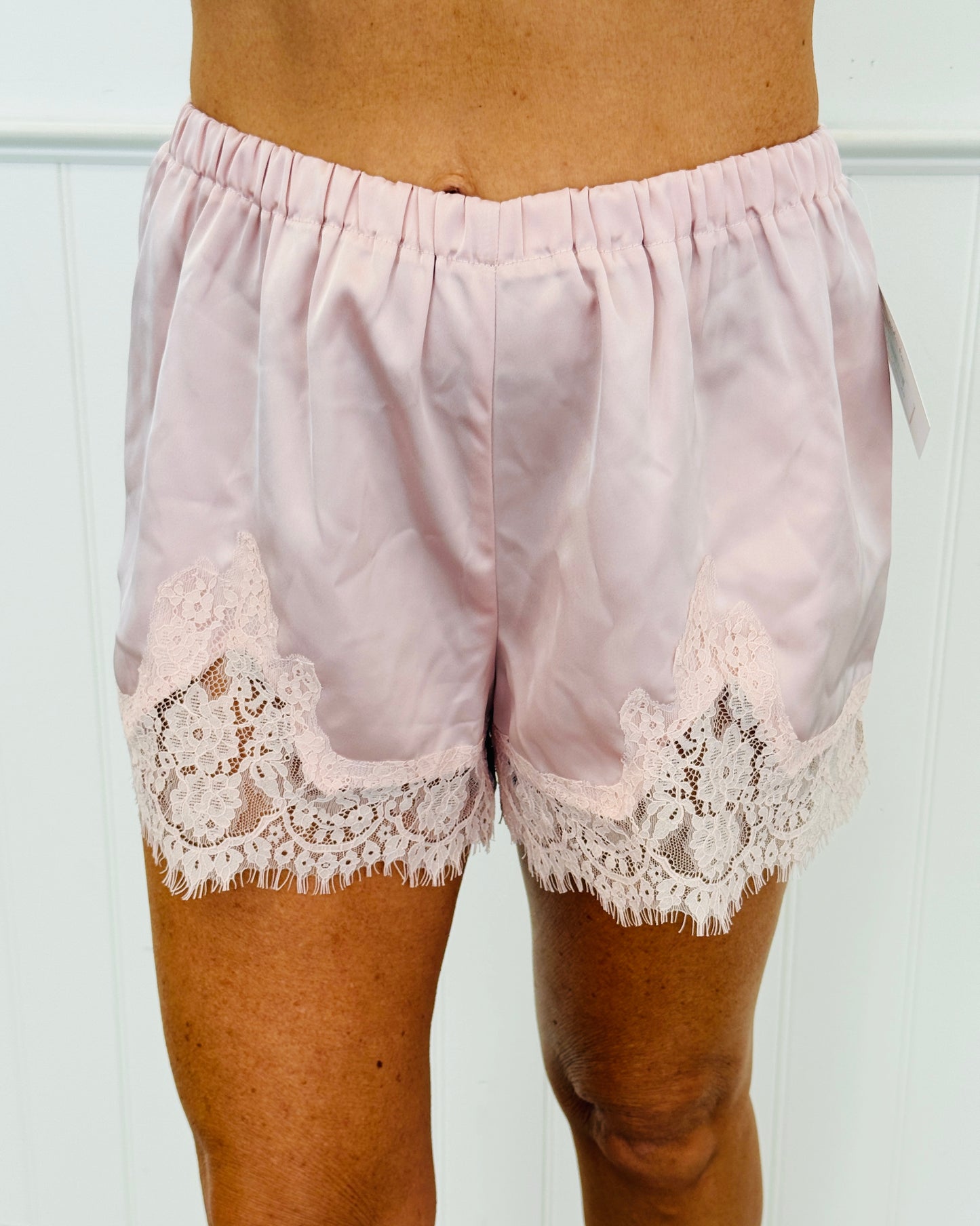 Lovely Lace Trim Silky Shorts Remix (Reg.)-2 Colors