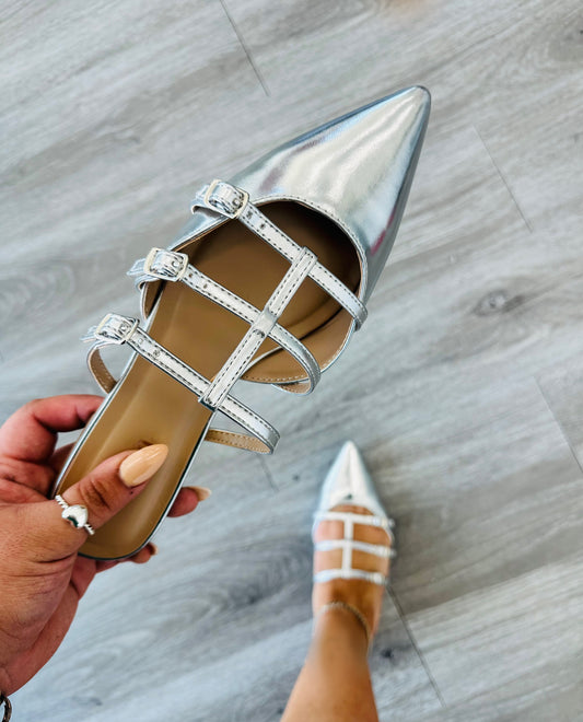 Silver Can't Be Tamed Flats