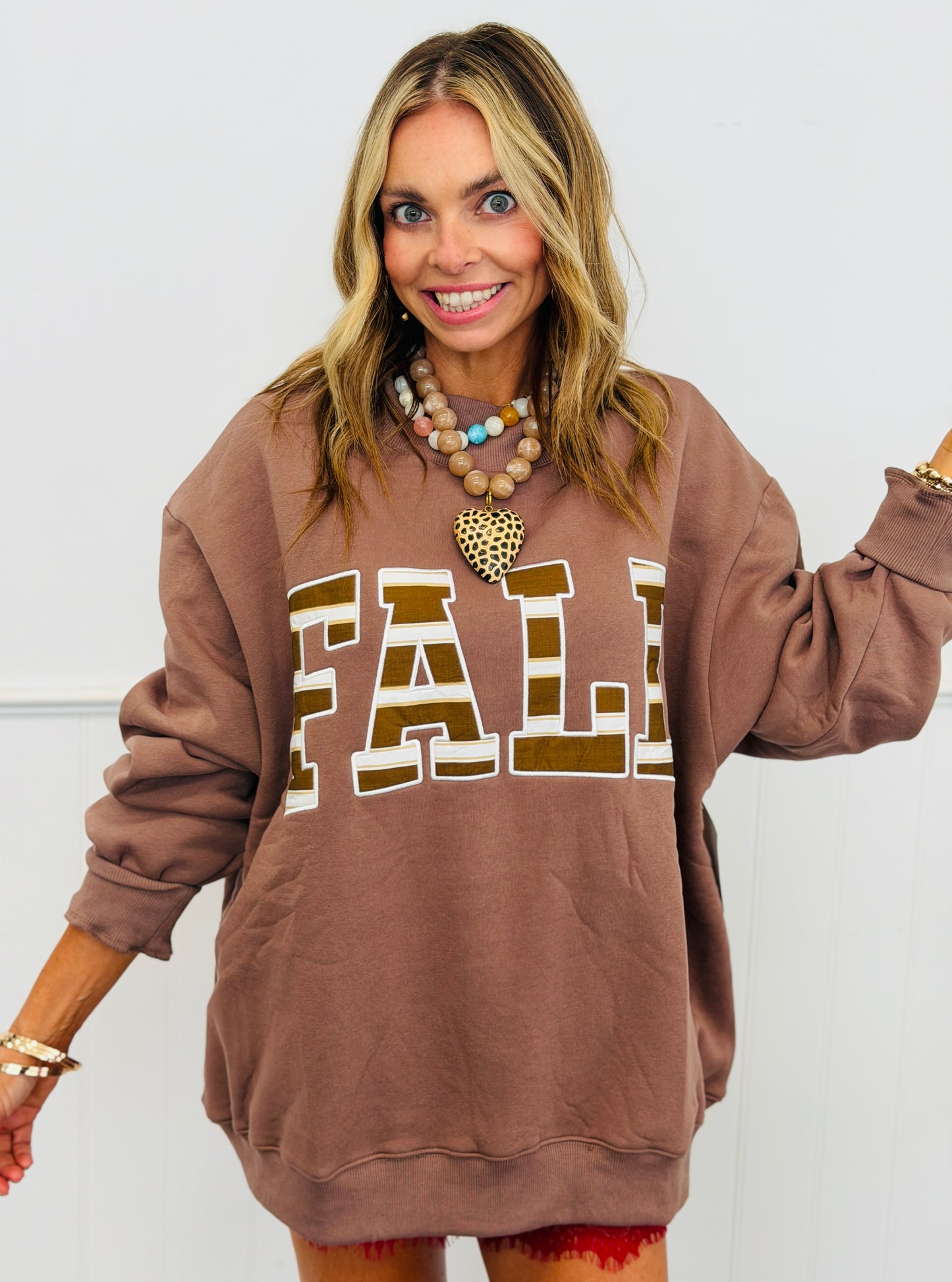 Brown Fall Applique Sweatshirt (Reg.)