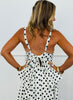 Ivory Dancing Dots Tiered Midi Dress (Reg.)