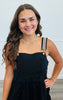 Black Embroidered Lace Pinafore Midi Dress (Reg & Plus)