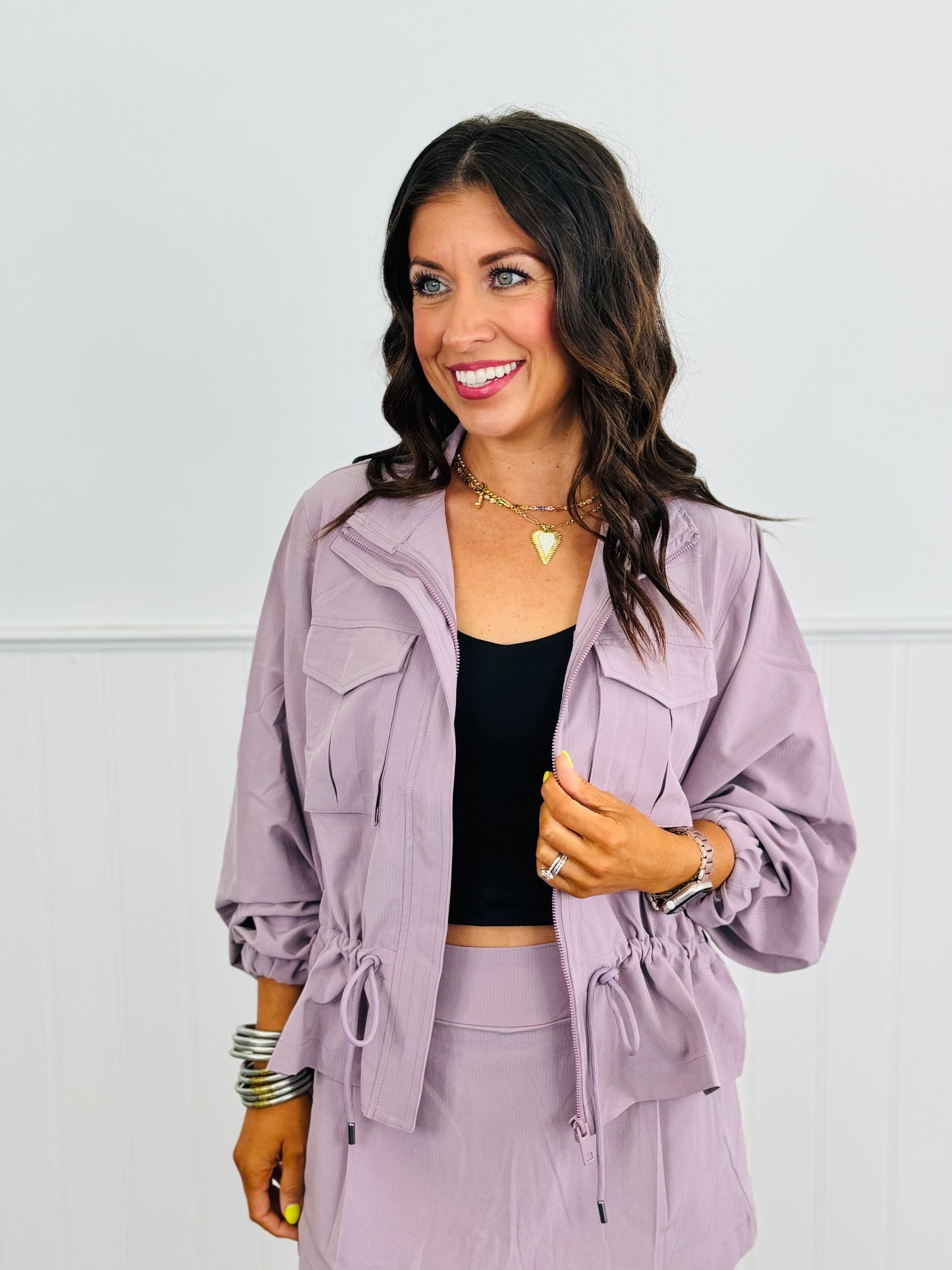 Crinkle Woven Jacket (Reg. and Plus) - 4 Colors