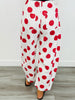 Dk Red Polka Dot Barrel Pants (Reg. and Plus)
