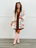 Leopard Floral Faux Suede Blazer (Reg. and Plus)