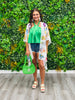 White Multicolor Fish Kimono (One Size)