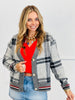 Grey Mix Plaid Sweater Cardigan (Reg.)
