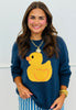 Navy Rubber Ducky Graphic Sweater Top (Reg.)