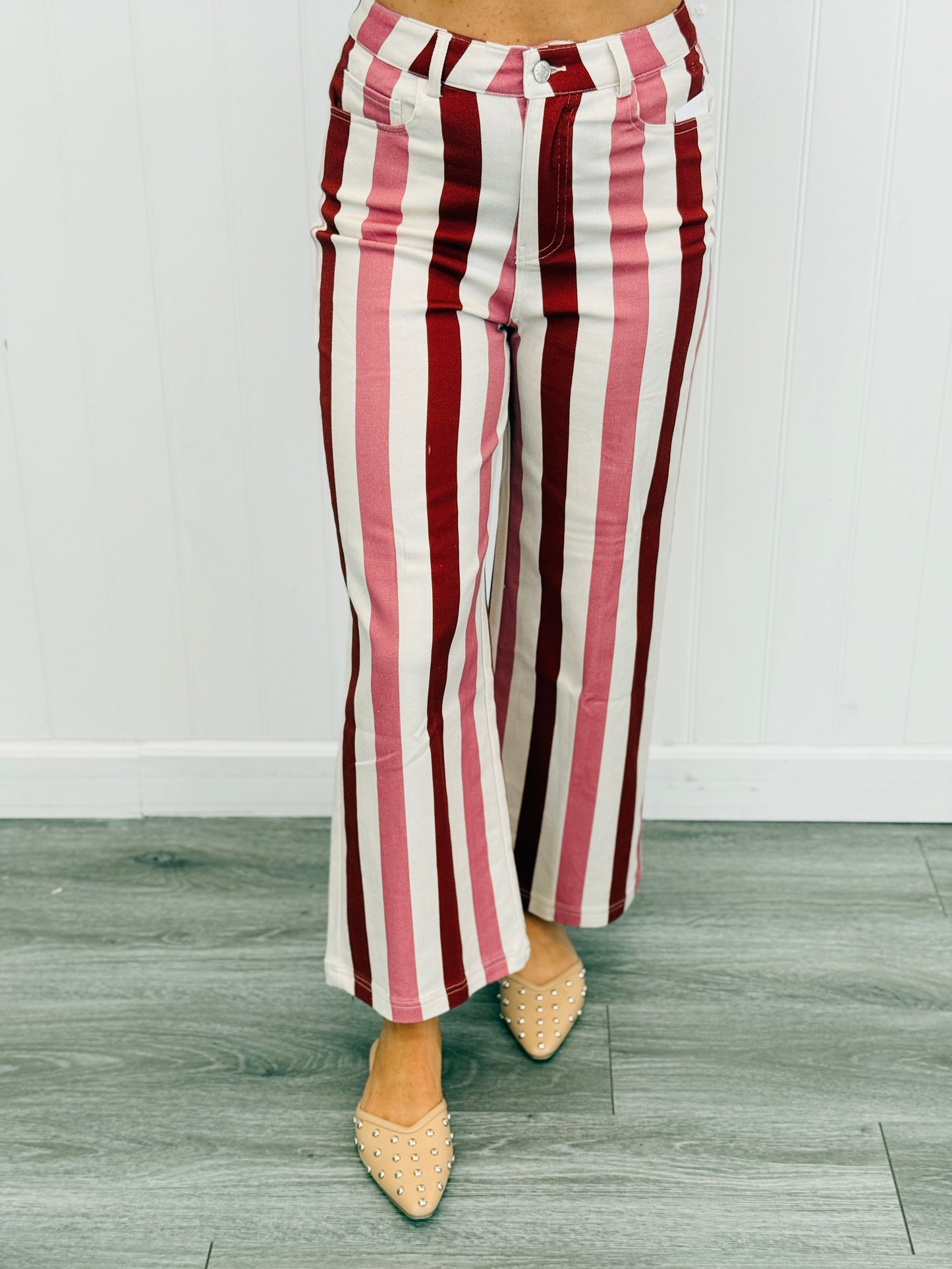 Multi Striped Wide Leg Pants (Reg.) - 3 Colors