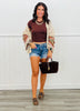 Summer Contrast Stripes Sweater Cardigan (Reg.)-2 Colors