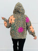 Leopard Bloom Patch Hoodie Cardigan (Reg.)