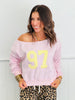 Number 97 Graphic Off Shoulder Top (Reg.)-2 Colors