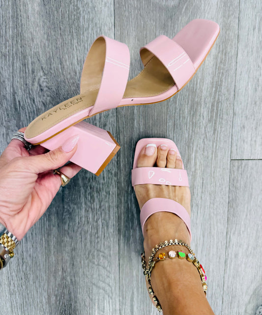 Blushin’ Babe Block Heel Sandals