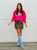 Leopard Nova Denim Skirt (Reg. and Plus)
