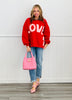 Red/Pink Side Bows Love Graphic Sweatshirt (Reg.)