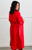 Red Faux Leather Trench Coat (Reg.)