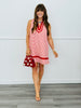 Red Gingham Sleeveless Mini Dress (Reg & Plus)