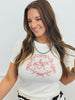 Ivory/Pink Cowgirl Graphic Top (Reg & Plus)