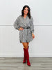 Black Striped Hi-Lo Mini Shirt Dress (Reg & Plus)