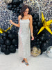 Champagne Sequin Cami Midi Dress (Reg.)